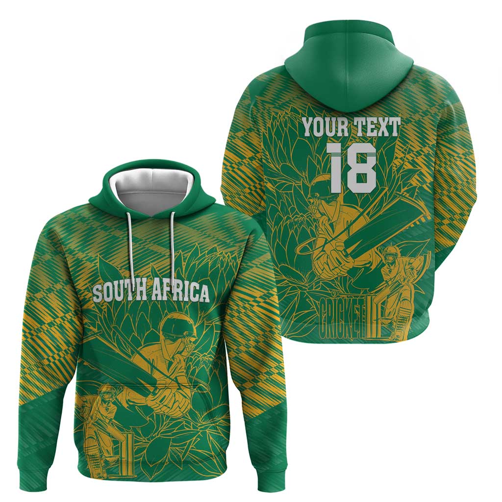 Custom Cricket South Africa Hoodie Proteas Go Champion Green Version - Wonder Print Shop