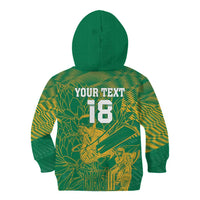 Custom Cricket South Africa Kid Hoodie Proteas Go Champion Green Version - Wonder Print Shop