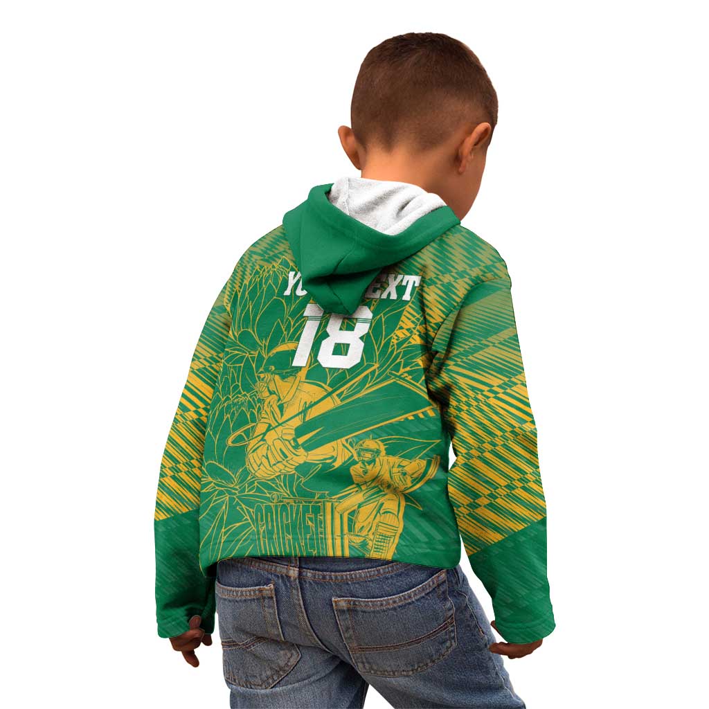 Custom Cricket South Africa Kid Hoodie Proteas Go Champion Green Version - Wonder Print Shop
