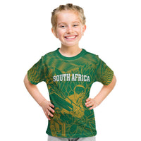 Custom Cricket South Africa Kid T Shirt Proteas Go Champion Green Version - Wonder Print Shop