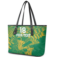 Custom Cricket South Africa Leather Tote Bag Proteas Go Champion Green Version - Wonder Print Shop