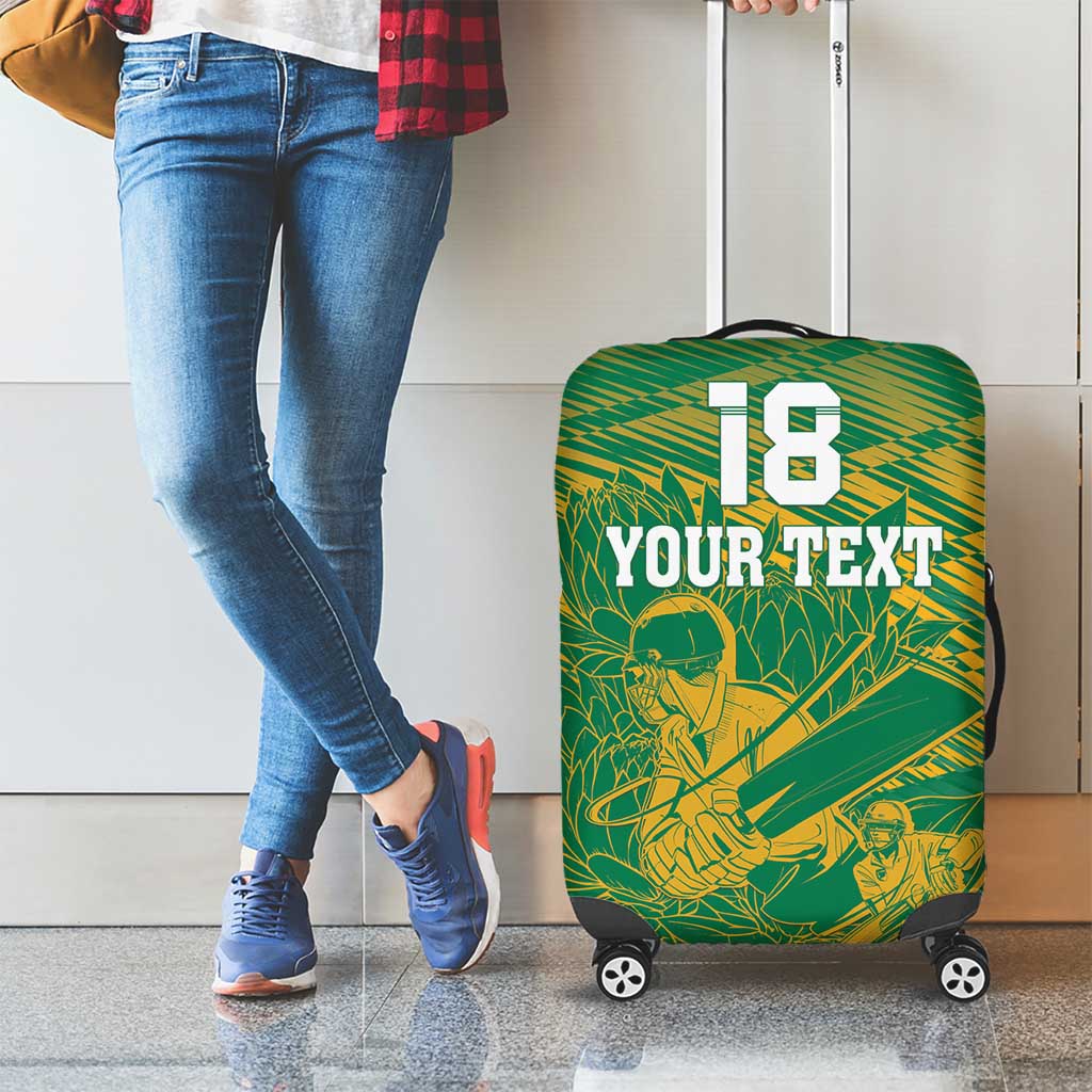 Custom Cricket South Africa Luggage Cover Proteas Go Champion Green Version - Wonder Print Shop