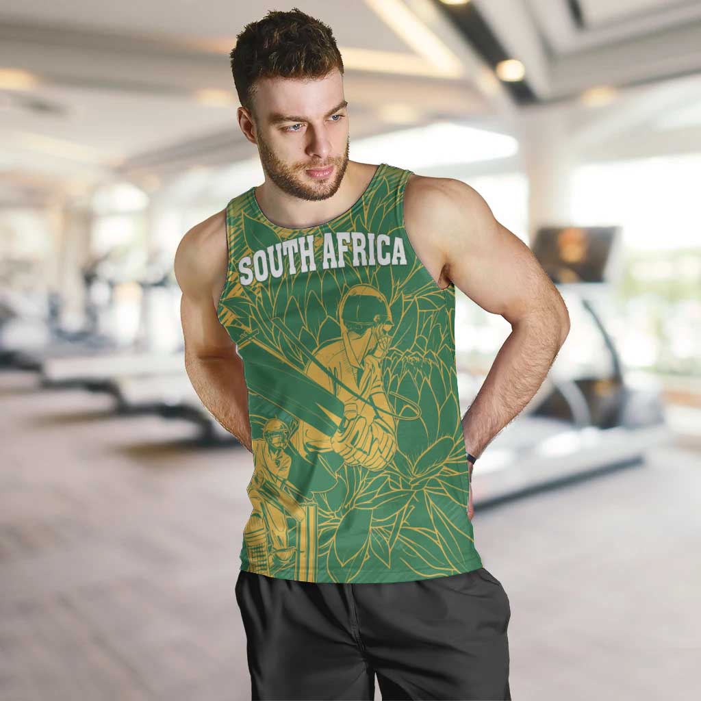 Custom Cricket South Africa Men Tank Top Proteas Go Champion Green Version - Wonder Print Shop