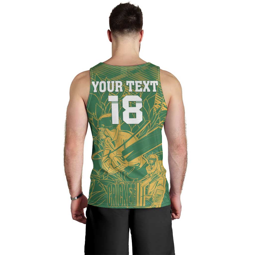 Custom Cricket South Africa Men Tank Top Proteas Go Champion Green Version - Wonder Print Shop