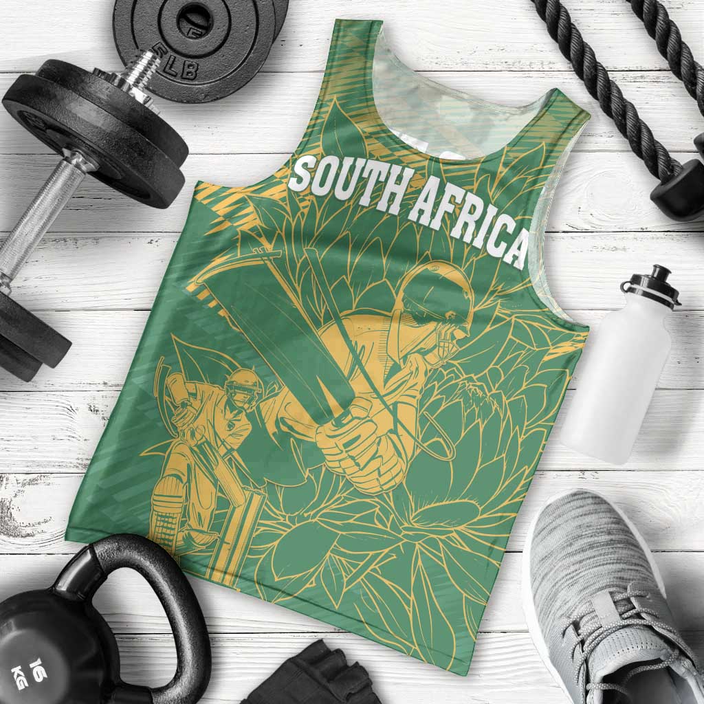Custom Cricket South Africa Men Tank Top Proteas Go Champion Green Version - Wonder Print Shop