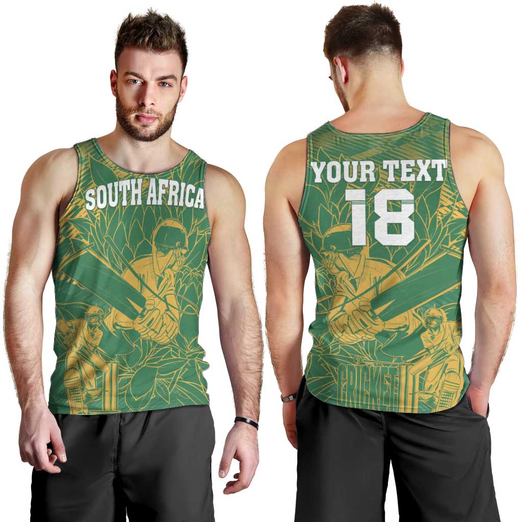 Custom Cricket South Africa Men Tank Top Proteas Go Champion Green Version - Wonder Print Shop