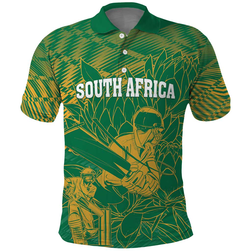 Custom Cricket South Africa Polo Shirt Proteas Go Champion Green Version - Wonder Print Shop