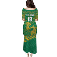 Custom Cricket South Africa Puletasi Proteas Go Champion Green Version - Wonder Print Shop