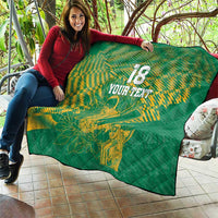 Custom Cricket South Africa Quilt Proteas Go Champion Green Version - Wonder Print Shop