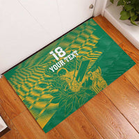 Custom Cricket South Africa Rubber Doormat Proteas Go Champion Green Version - Wonder Print Shop
