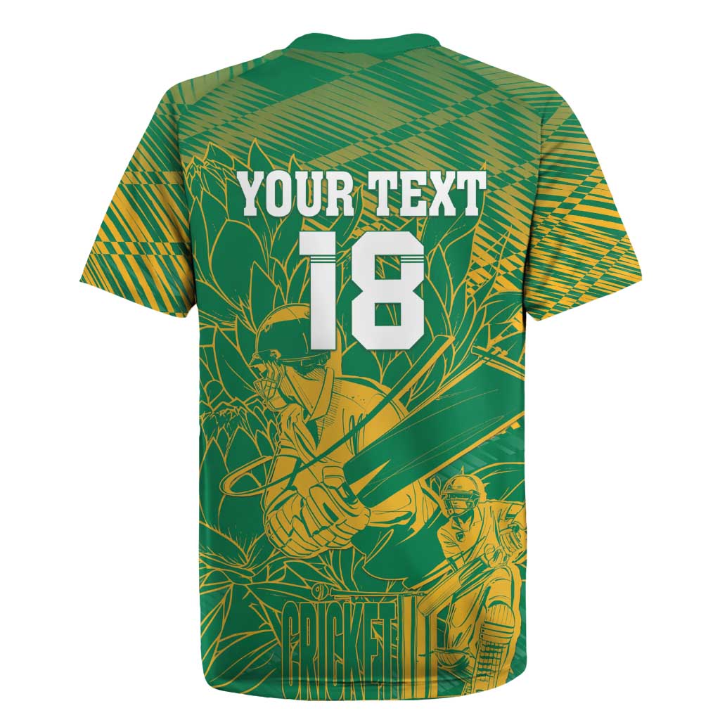 Custom Cricket South Africa Rugby Jersey Proteas Go Champion Green Version - Wonder Print Shop