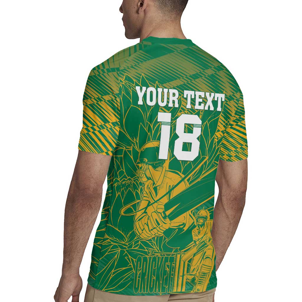 Custom Cricket South Africa Rugby Jersey Proteas Go Champion Green Version - Wonder Print Shop