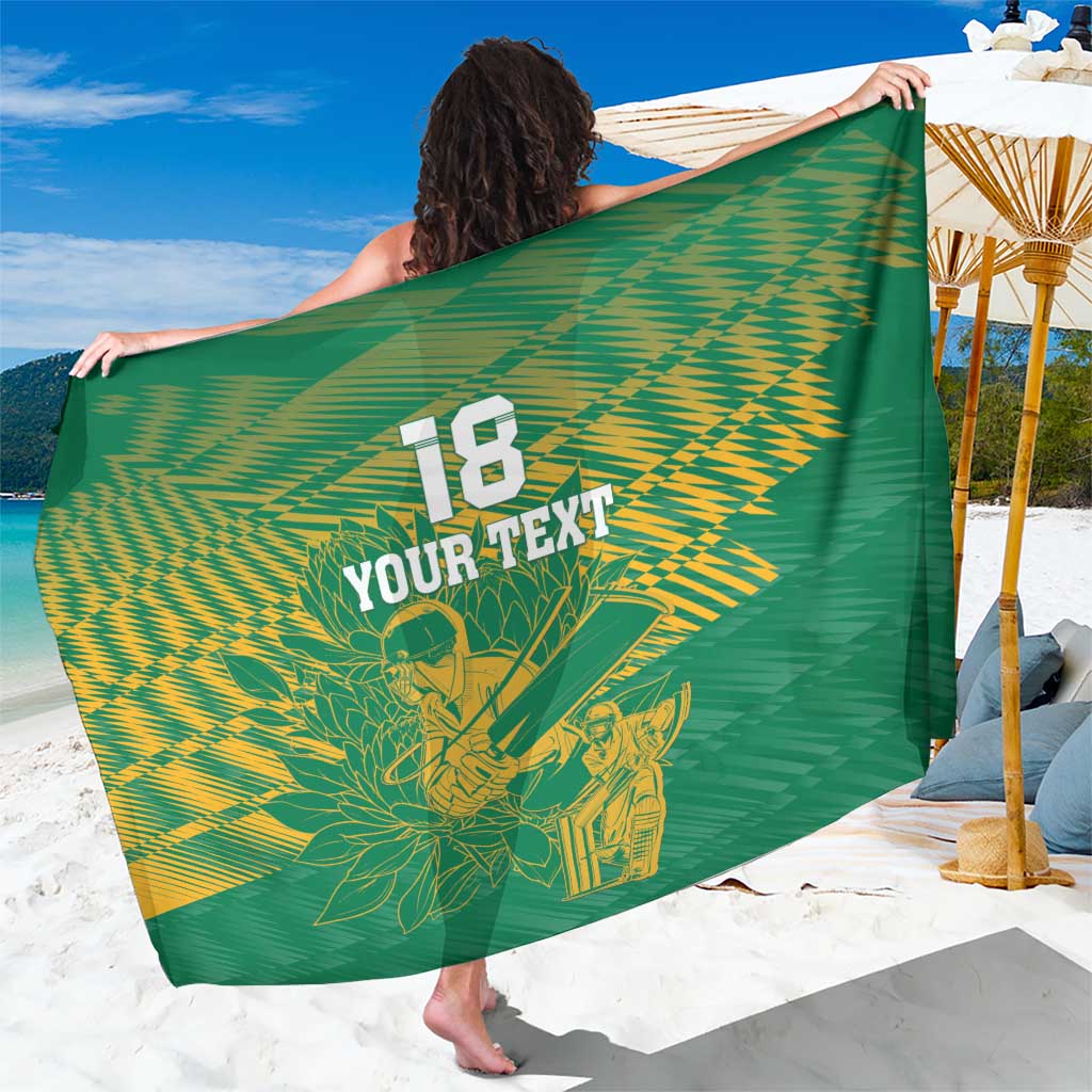 Custom Cricket South Africa Sarong Proteas Go Champion Green Version - Wonder Print Shop