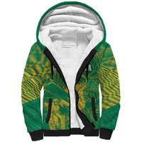 Custom Cricket South Africa Sherpa Hoodie Proteas Go Champion Green Version - Wonder Print Shop