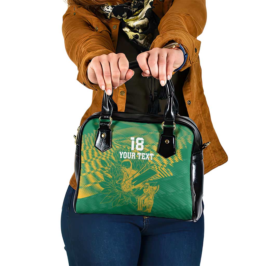 Custom Cricket South Africa Shoulder Handbag Proteas Go Champion Green Version - Wonder Print Shop