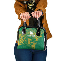 Custom Cricket South Africa Shoulder Handbag Proteas Go Champion Green Version - Wonder Print Shop