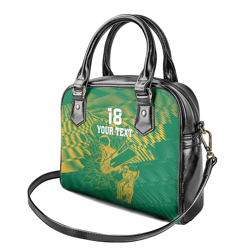 Custom Cricket South Africa Shoulder Handbag Proteas Go Champion Green Version - Wonder Print Shop