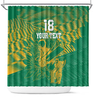 Custom Cricket South Africa Shower Curtain Proteas Go Champion Green Version - Wonder Print Shop