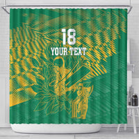 Custom Cricket South Africa Shower Curtain Proteas Go Champion Green Version - Wonder Print Shop