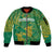 Custom Cricket South Africa Sleeve Zip Bomber Jacket Proteas Go Champion Green Version - Wonder Print Shop