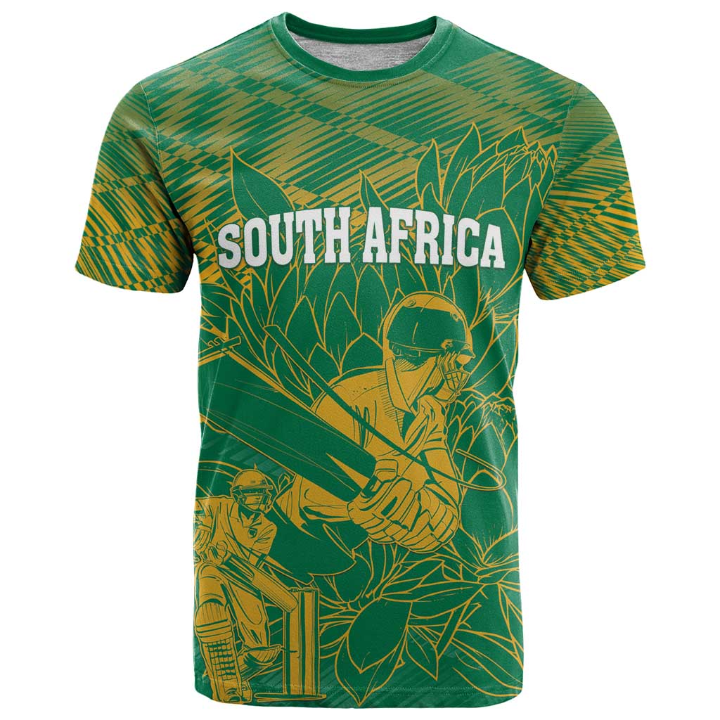 Custom Cricket South Africa T Shirt Proteas Go Champion Green Version - Wonder Print Shop