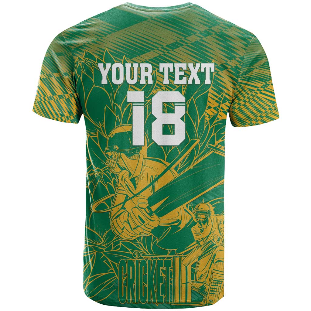 Custom Cricket South Africa T Shirt Proteas Go Champion Green Version - Wonder Print Shop