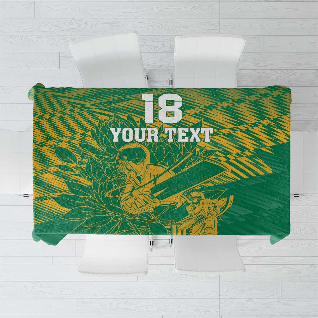 Custom Cricket South Africa Tablecloth Proteas Go Champion Green Version - Wonder Print Shop