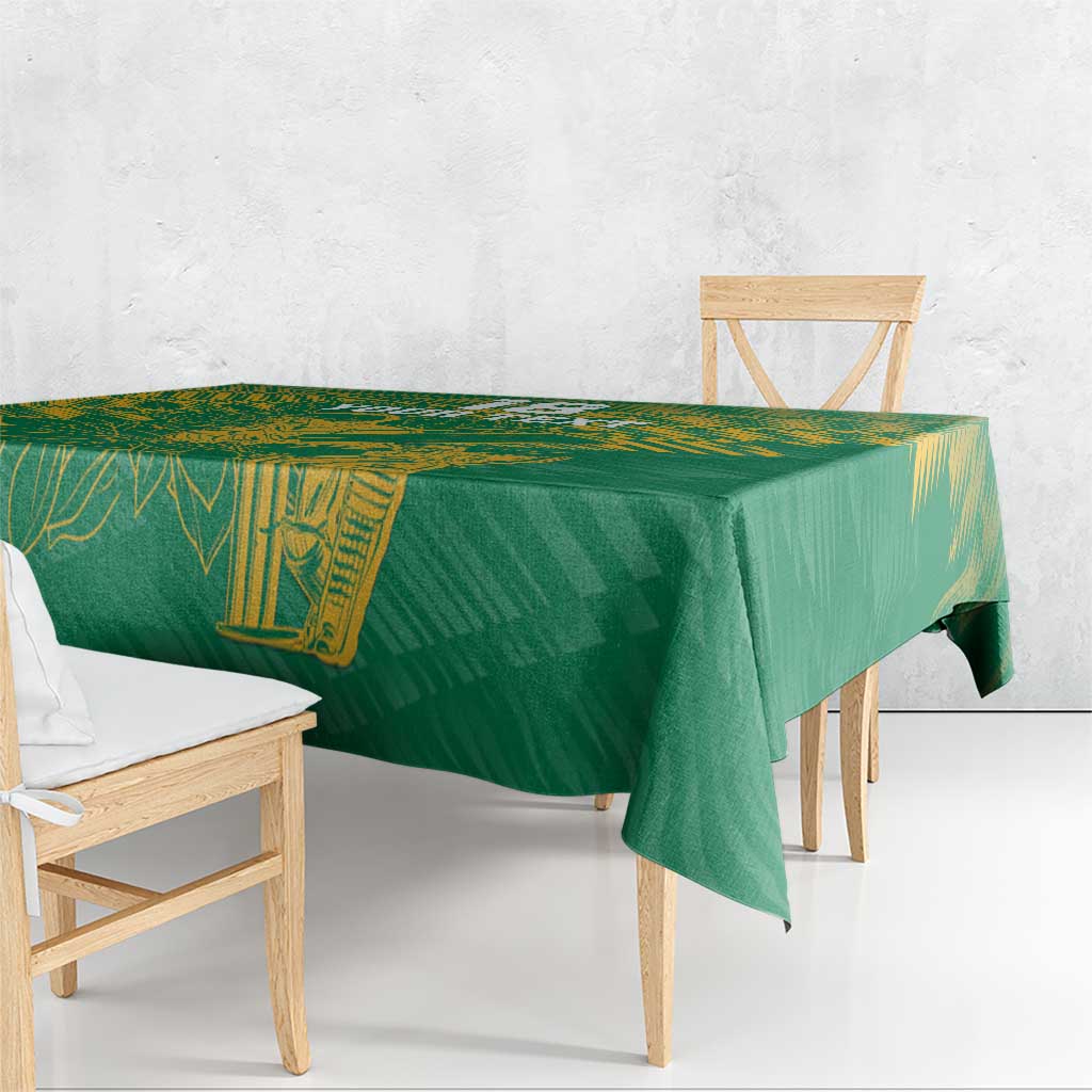 Custom Cricket South Africa Tablecloth Proteas Go Champion Green Version - Wonder Print Shop