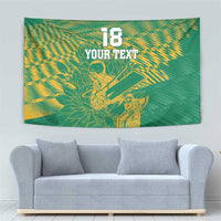 Custom Cricket South Africa Tapestry Proteas Go Champion Green Version - Wonder Print Shop