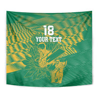 Custom Cricket South Africa Tapestry Proteas Go Champion Green Version - Wonder Print Shop
