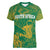 Custom Cricket South Africa Women V-Neck T-Shirt Proteas Go Champion Green Version - Wonder Print Shop