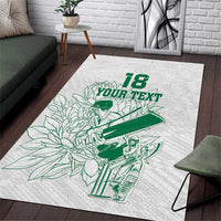 Custom Cricket South Africa Area Rug Proteas Go Champion White Version - Wonder Print Shop