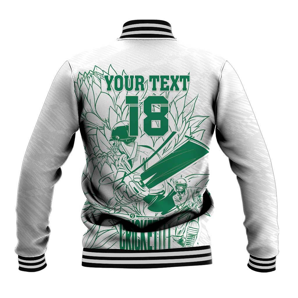 Custom Cricket South Africa Baseball Jacket Proteas Go Champion White Version - Wonder Print Shop