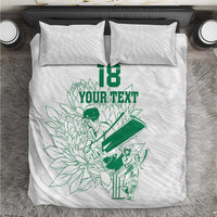 Custom Cricket South Africa Bedding Set Proteas Go Champion White Version - Wonder Print Shop