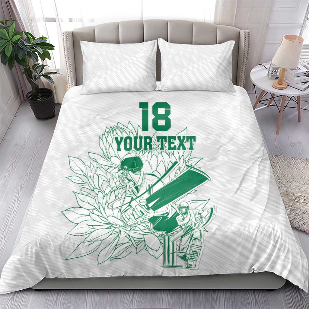 Custom Cricket South Africa Bedding Set Proteas Go Champion White Version - Wonder Print Shop