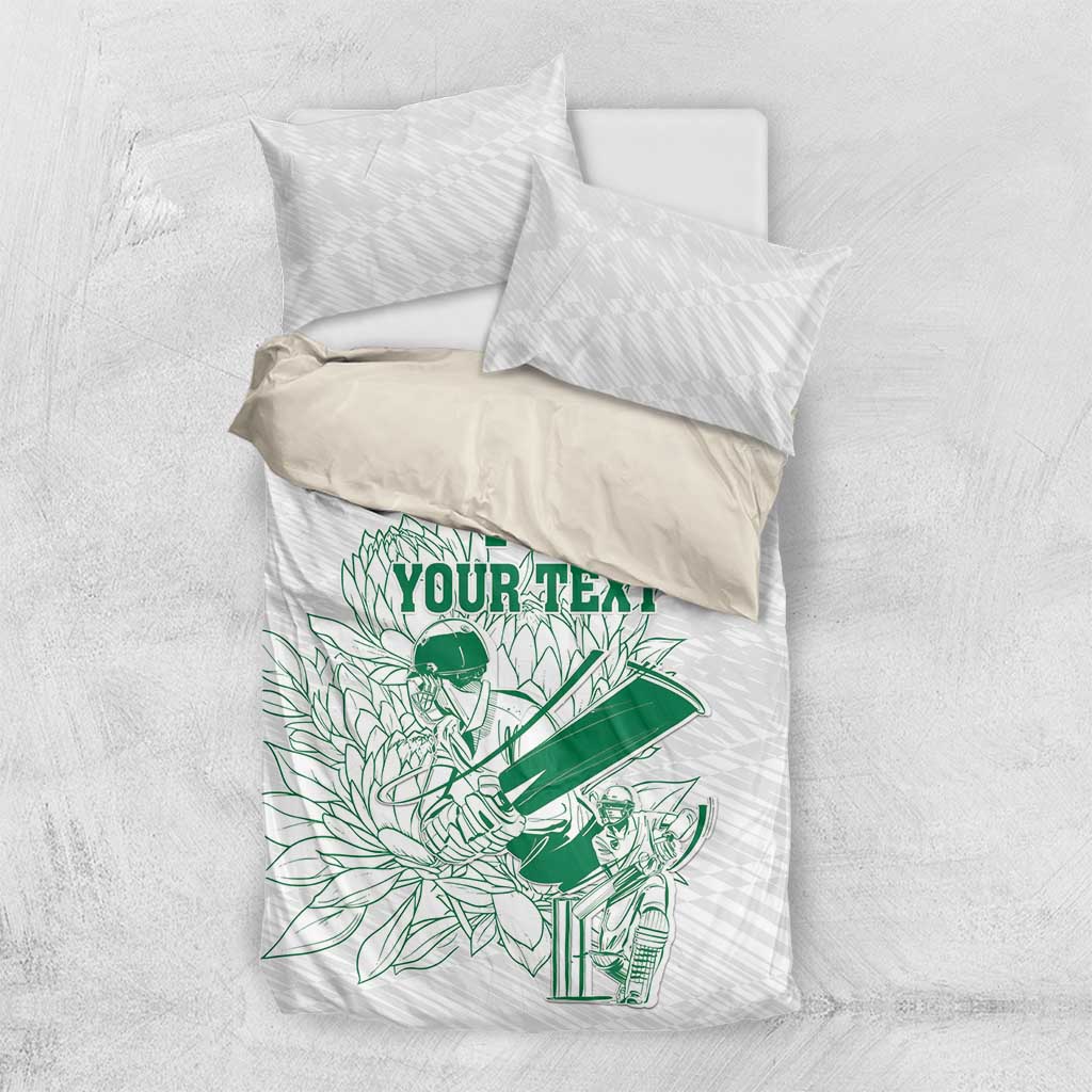 Custom Cricket South Africa Bedding Set Proteas Go Champion White Version - Wonder Print Shop