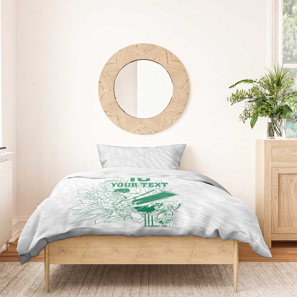 Custom Cricket South Africa Bedding Set Proteas Go Champion White Version - Wonder Print Shop