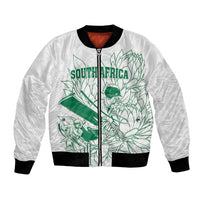 Custom Cricket South Africa Bomber Jacket Proteas Go Champion White Version - Wonder Print Shop