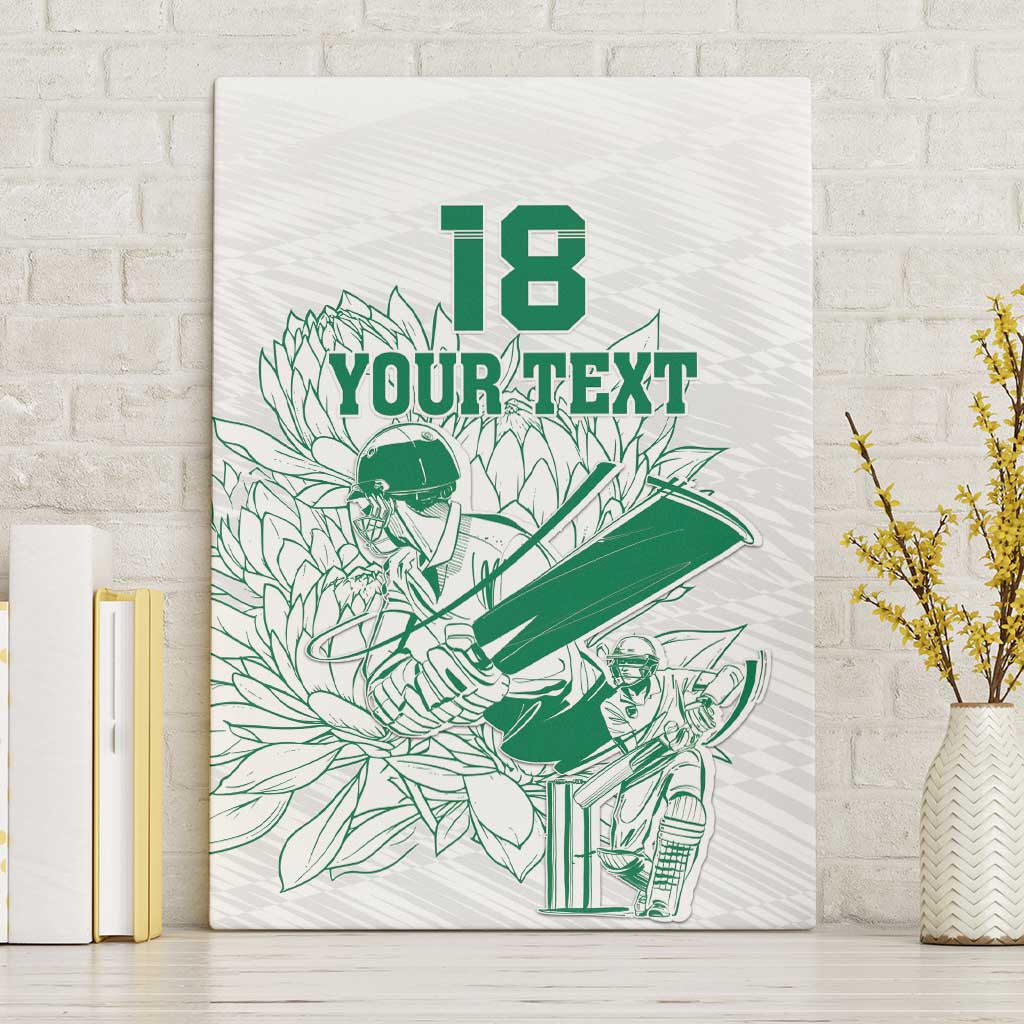 Custom Cricket South Africa Canvas Wall Art Proteas Go Champion White Version - Wonder Print Shop