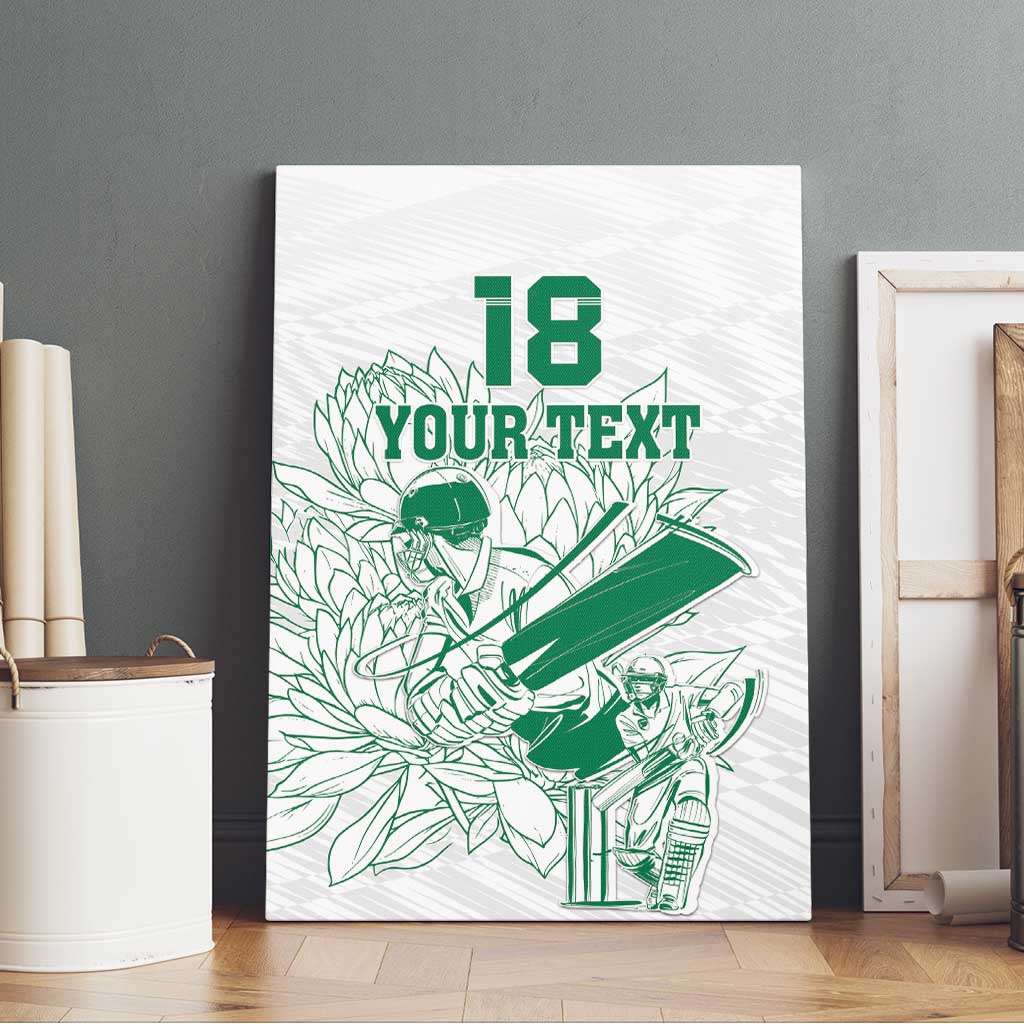 Custom Cricket South Africa Canvas Wall Art Proteas Go Champion White Version - Wonder Print Shop