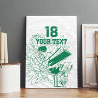 Custom Cricket South Africa Canvas Wall Art Proteas Go Champion White Version - Wonder Print Shop