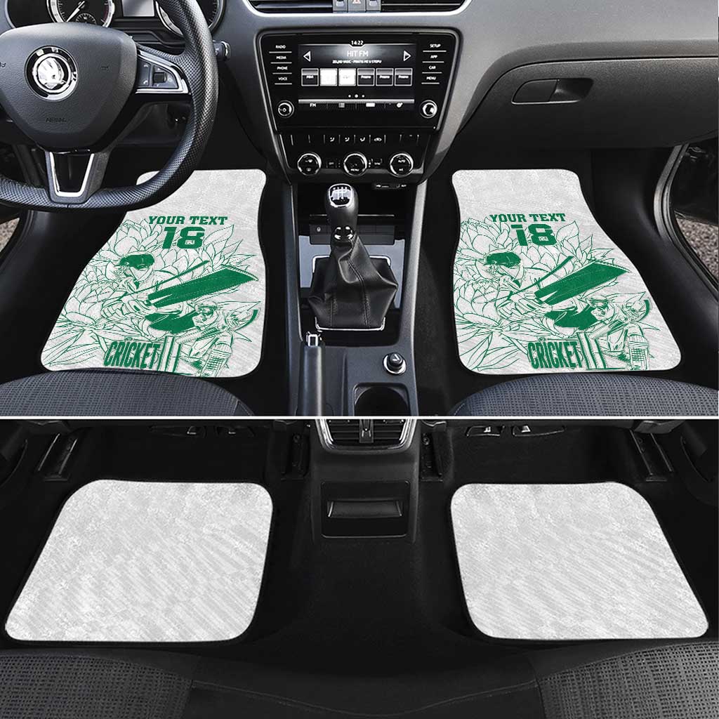 Custom Cricket South Africa Car Mats Proteas Go Champion White Version - Wonder Print Shop