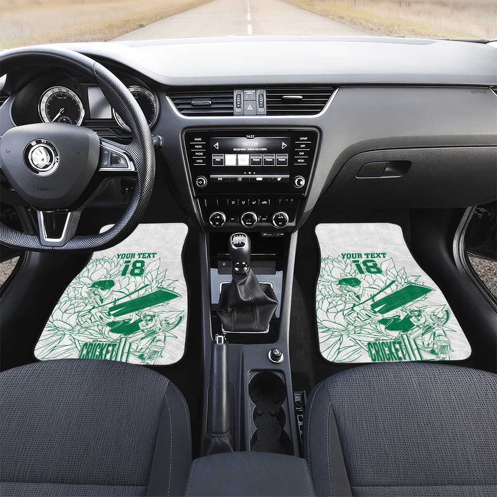 Custom Cricket South Africa Car Mats Proteas Go Champion White Version - Wonder Print Shop