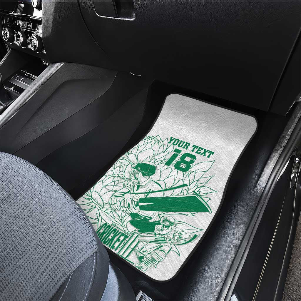 Custom Cricket South Africa Car Mats Proteas Go Champion White Version - Wonder Print Shop