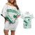 Custom Cricket South Africa Couples Matching Off Shoulder Short Dress and Hawaiian Shirt Proteas Go Champion White Version - Wonder Print Shop