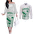 Custom Cricket South Africa Couples Matching Off The Shoulder Long Sleeve Dress and Long Sleeve Button Shirt Proteas Go Champion White Version - Wonder Print Shop