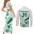 Custom Cricket South Africa Couples Matching Short Sleeve Bodycon Dress and Long Sleeve Button Shirt Proteas Go Champion White Version - Wonder Print Shop
