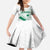 Custom Cricket South Africa Family Matching Long Sleeve Bodycon Dress and Hawaiian Shirt Proteas Go Champion White Version - Wonder Print Shop