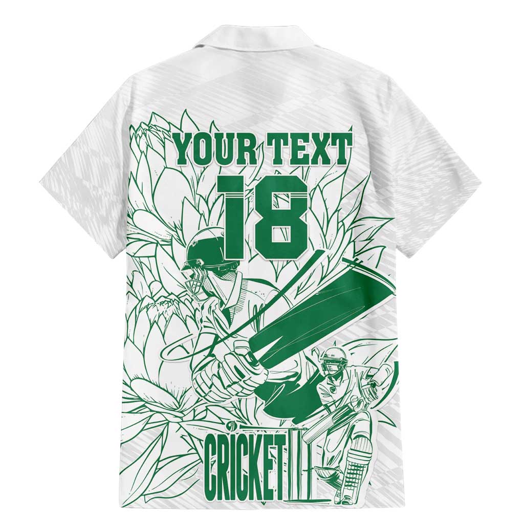 Custom Cricket South Africa Family Matching Mermaid Dress and Hawaiian Shirt Proteas Go Champion White Version - Wonder Print Shop