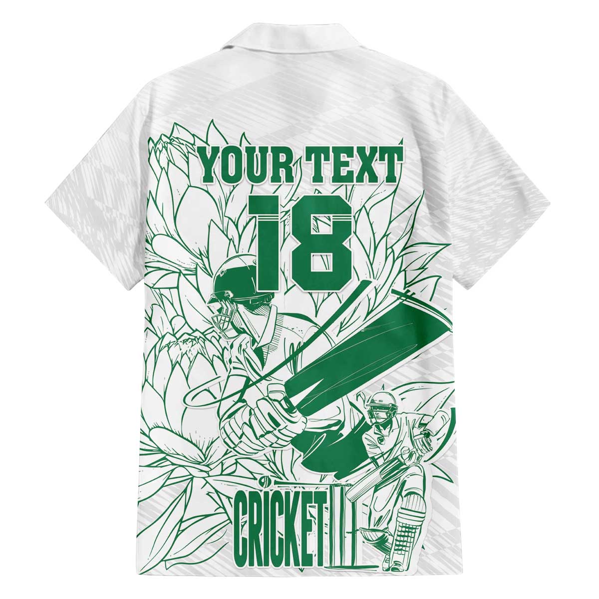 Custom Cricket South Africa Family Matching Off The Shoulder Long Sleeve Dress and Hawaiian Shirt Proteas Go Champion White Version - Wonder Print Shop